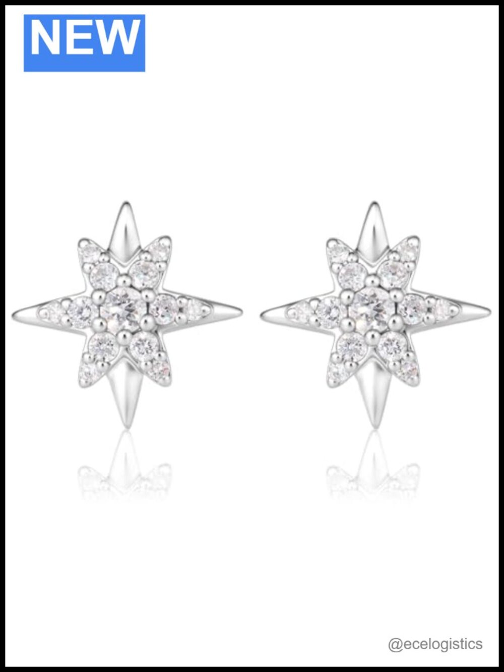 S925 Sterling Silver 14k Gold Plated Lab Grown Diamond Earrings